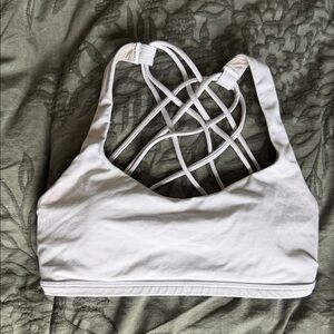 Lululemon Athletica White Strappy Sports Bra